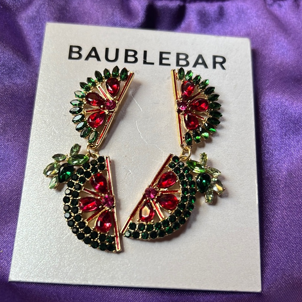 Baublebar watermelon earrings new